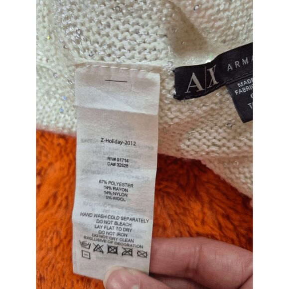 NWT Armani Exchange loop scarf with Crystals - Picture 6 of 10